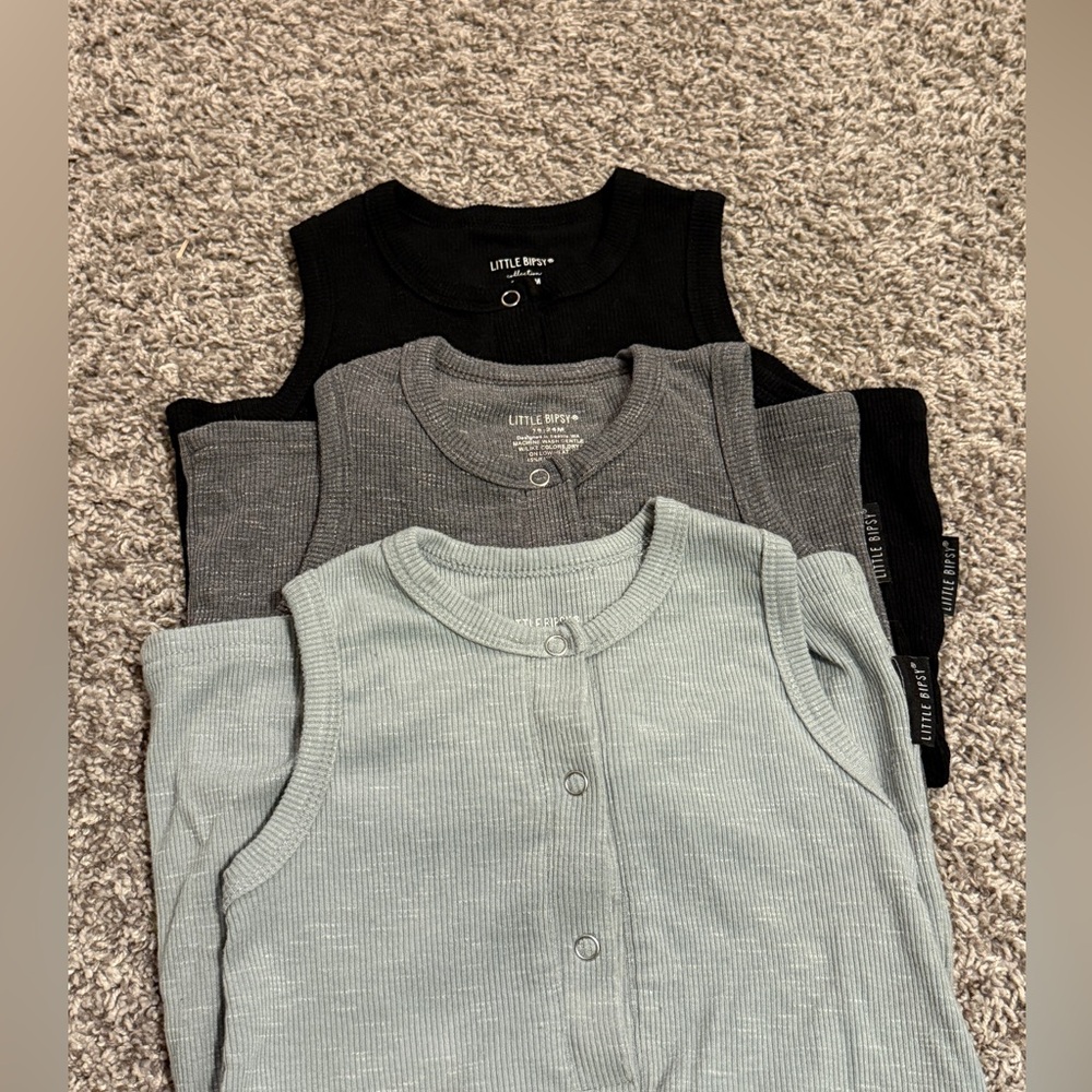 3 Little Bipsy 18-24 short rompers